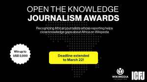 ICFJ and Wikimedia Foundation Seek Applications for Open the Knowledge Journalism Awards in Africa